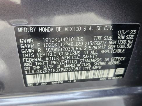 Certified 2023 Honda HR-V LX image 21