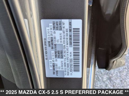 New 2025 MAZDA CX-5 AWD 2.5 S w/ Preferred Package image 15