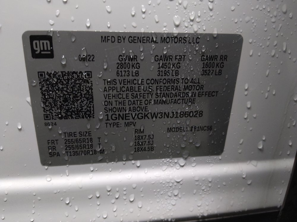 Used 2022 Chevrolet Traverse LT w/ LPO, Floor Liner Package AWD/4WD image 33