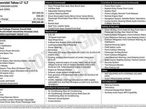 Used 2022 Chevrolet Tahoe LT RWD image 37
