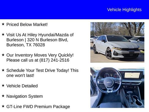 Used 2022 Kia K5 GT-Line w/ GT-Line FWD Premium Package image 9