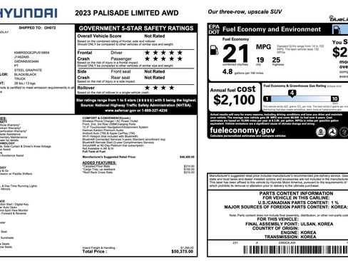 Used 2023 Hyundai Palisade Limited AWD/4WD image 5