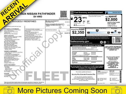 Certified 2024 Nissan Pathfinder SV AWD/4WD image 1