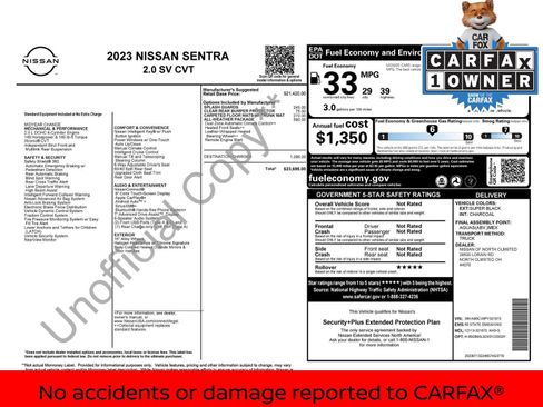 Used 2023 Nissan Sentra SV w/ All-Weather Package image 3