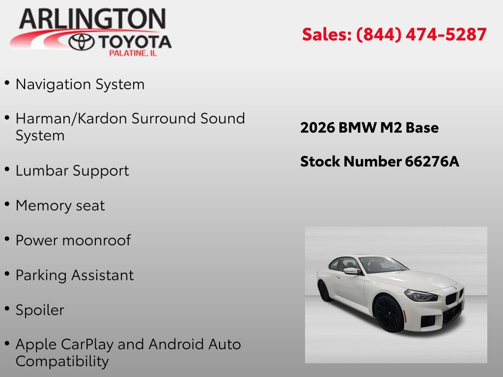 Used 2026 BMW M2 w/ Lighting Package RWD image 2