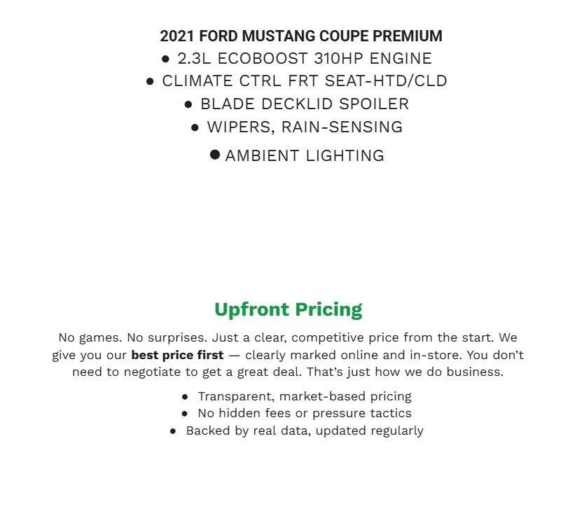 Certified 2021 Ford Mustang Premium RWD image 2