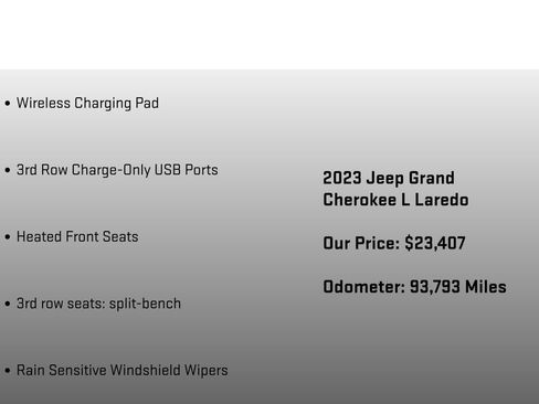 Used 2023 Jeep Grand Cherokee L Laredo w/ Luxury Tech Group I RWD image 24