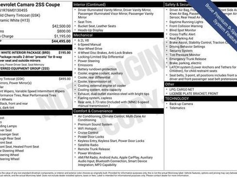 Used 2021 Chevrolet Camaro SS RWD image 11