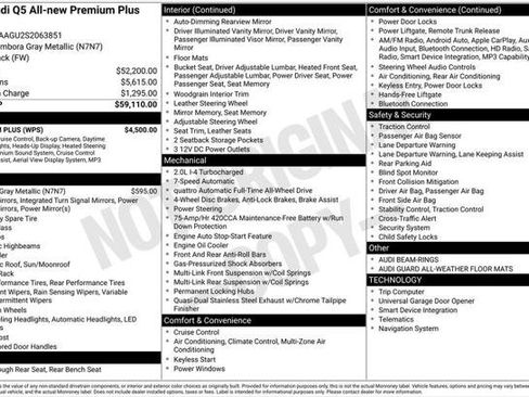 Certified 2025 Audi Q5 Premium Plus w/ Premium Plus AWD/4WD image 55