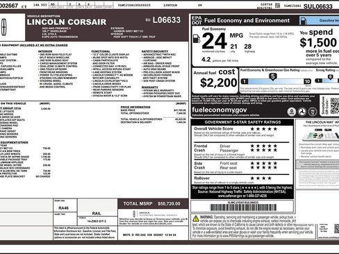 Used 2025 Lincoln Corsair AWD w/ Equipment Group 101A image 2
