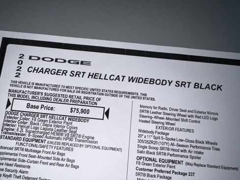 Used 2022 Dodge Charger SRT Hellcat w/ SRT Black Package image 34