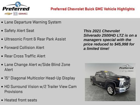 Used 2021 Chevrolet Silverado 2500 LTZ w/ LTZ Plus Package AWD/4WD image 11