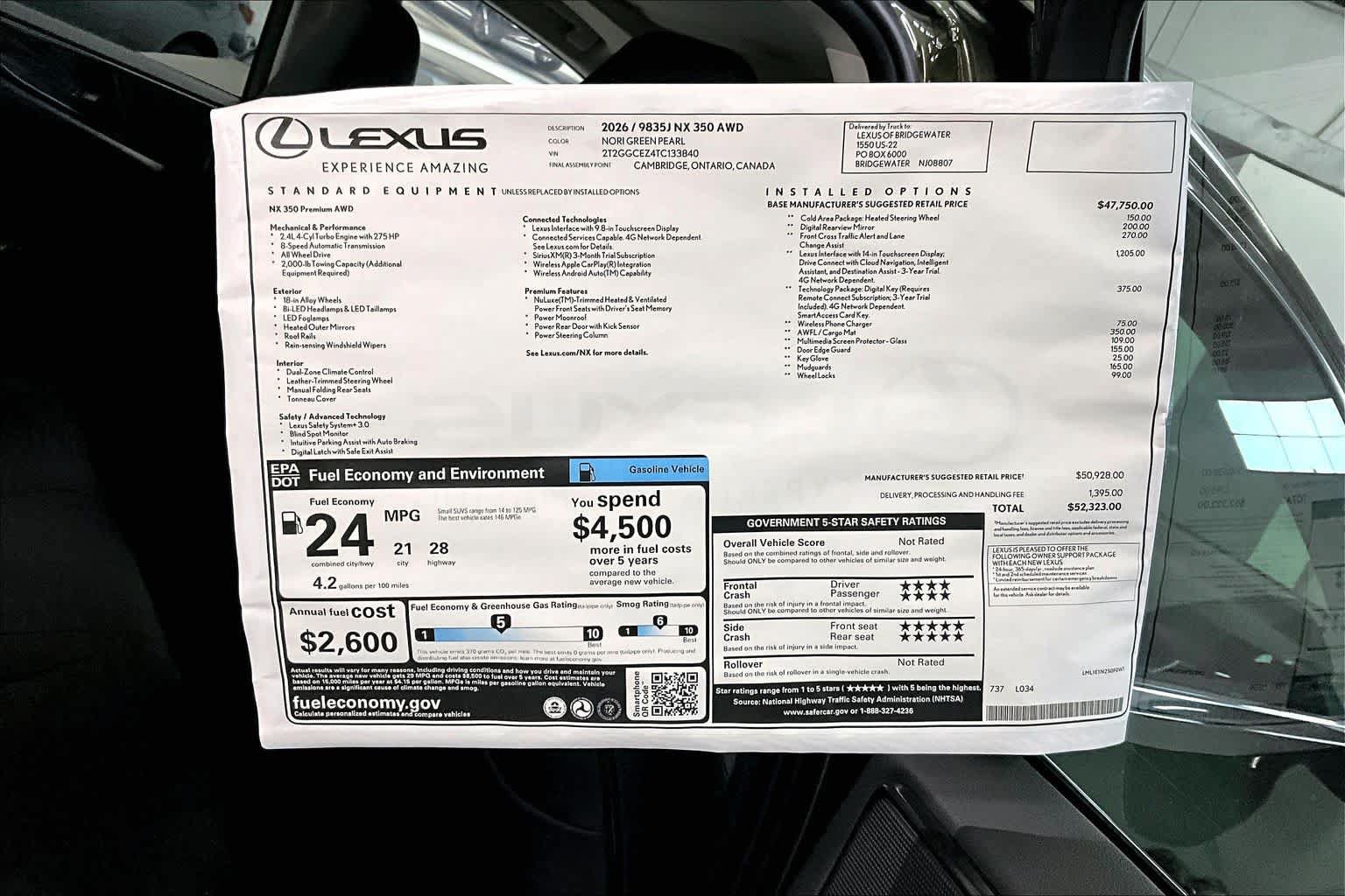 New 2026 Lexus NX 350 AWD w/ Premium Package image 13