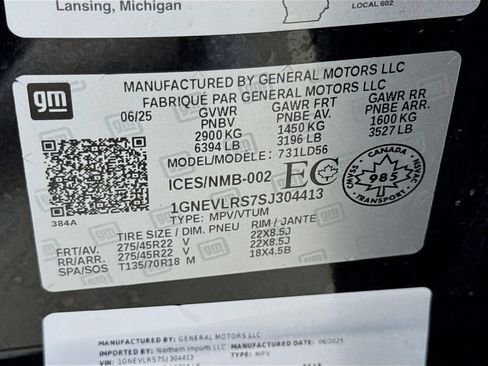 Used 2025 Chevrolet Traverse RS w/ LPO, Floor Liner Package AWD/4WD image 28
