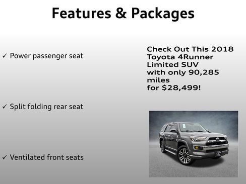Used 2018 Toyota 4Runner Limited AWD/4WD image 12