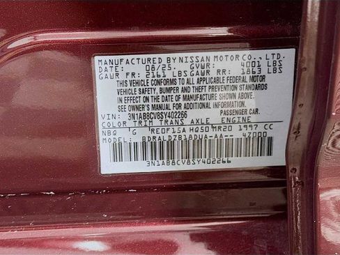Certified 2025 Nissan Sentra SV FWD image 28