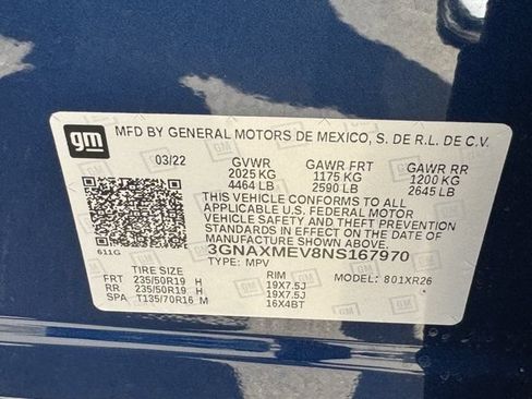 Used 2022 Chevrolet Equinox RS w/ RS Leather Package FWD image 39