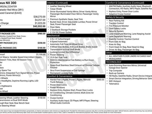 Used 2020 Lexus NX 300 AWD w/ Comfort Package image 3