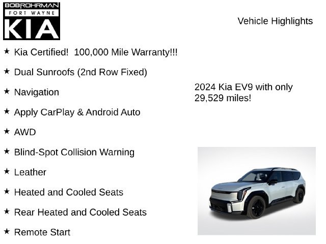 Certified 2024 Kia EV9 GT-Line AWD/4WD image 8