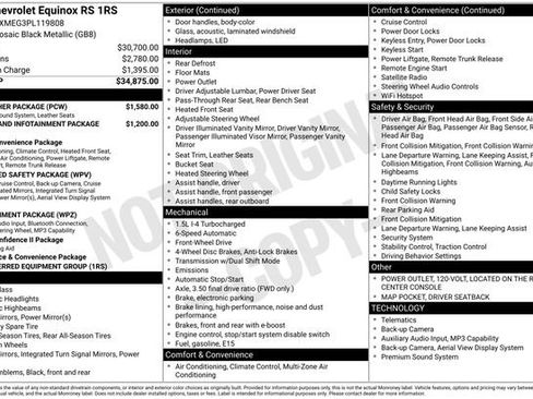 Used 2023 Chevrolet Equinox RS w/ RS Leather Package FWD image 2