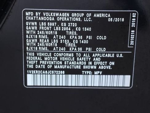 Used 2018 Volkswagen Atlas SE AWD/4WD image 32