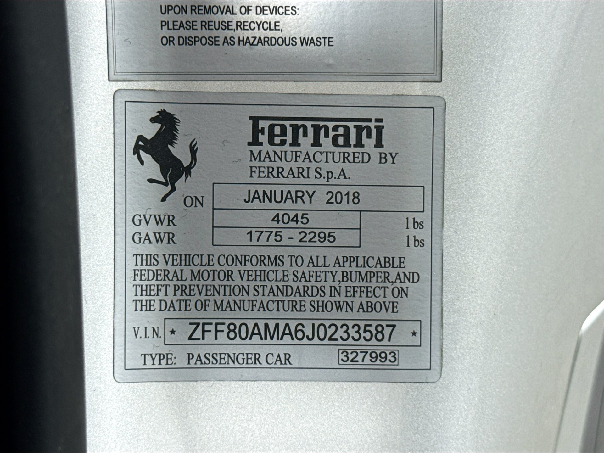 Certified 2018 Ferrari 488 Spider RWD image 27