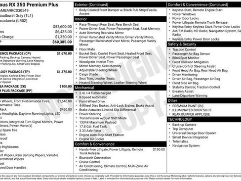Used 2024 Lexus RX 350 Premium Plus w/ Convenience Package FWD image 15