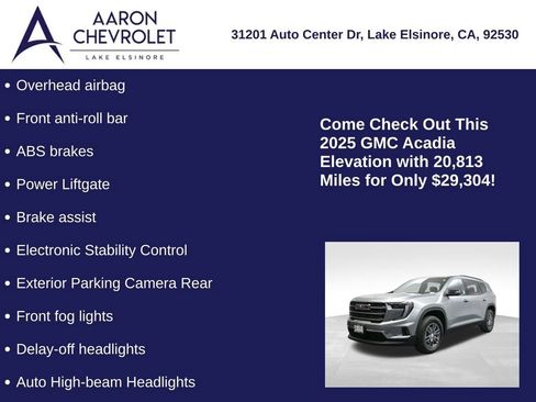 Used 2025 GMC Acadia Elevation image 20