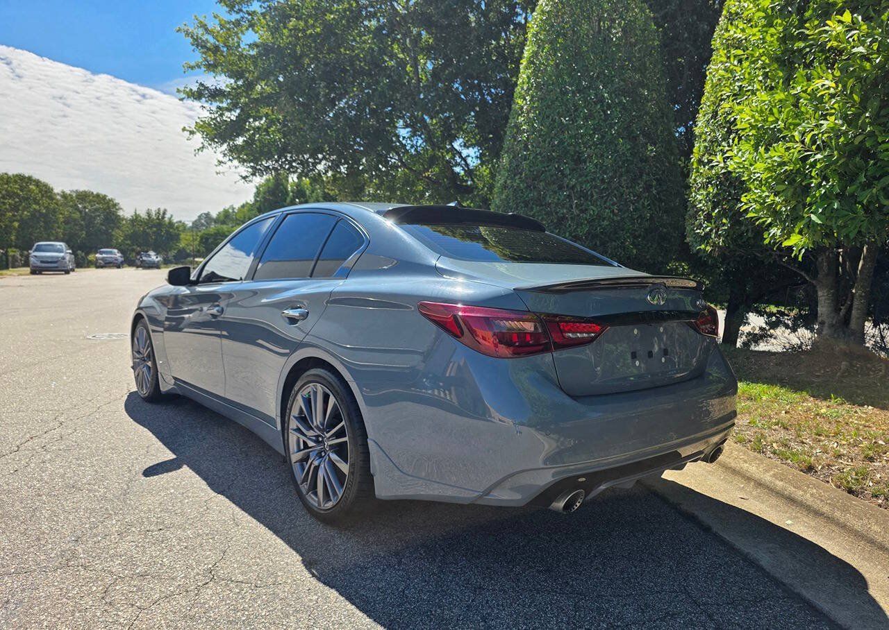 Used 2022 INFINITI Q50 Red Sport 400 w/ Carbon Fiber Package RWD image 3