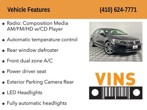 Used 2018 Volkswagen Passat 2.0T R-Line w/ R-Line Lighting Package image 5
