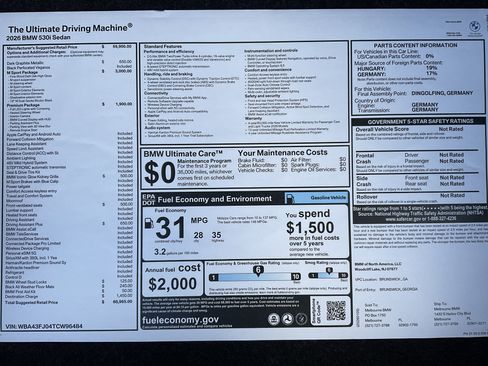 New 2026 BMW 530i w/ M Sport Package image 37