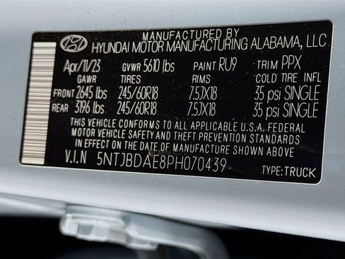 Certified 2023 Hyundai Santa Cruz SEL AWD/4WD image 16