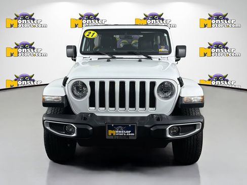 Used 2021 Jeep Wrangler Unlimited Sahara w/ Uconnect 4C Nav & Sound Group AWD/4WD image 2