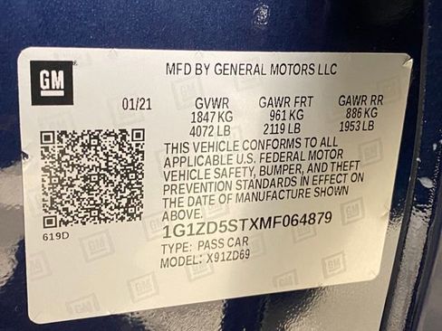 Certified 2021 Chevrolet Malibu LT w/ Leather Package image 32