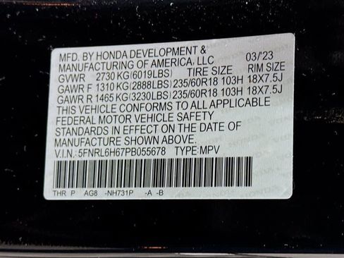 Certified 2023 Honda Odyssey EX-L image 32