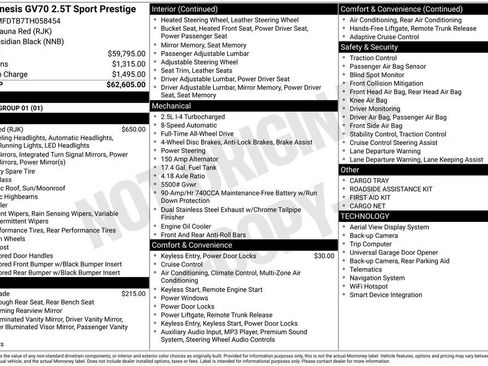 New 2026 Genesis GV70 2.5T Sport Prestige AWD/4WD image 2