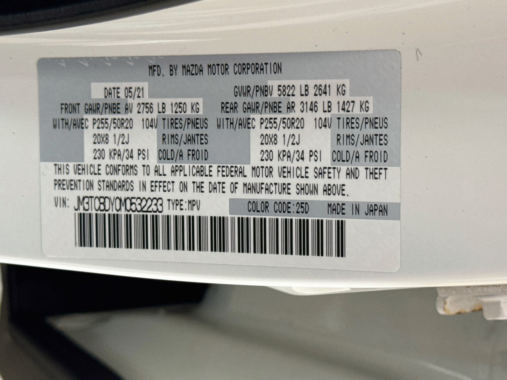 Used 2021 MAZDA CX-9 Grand Touring AWD/4WD image 34