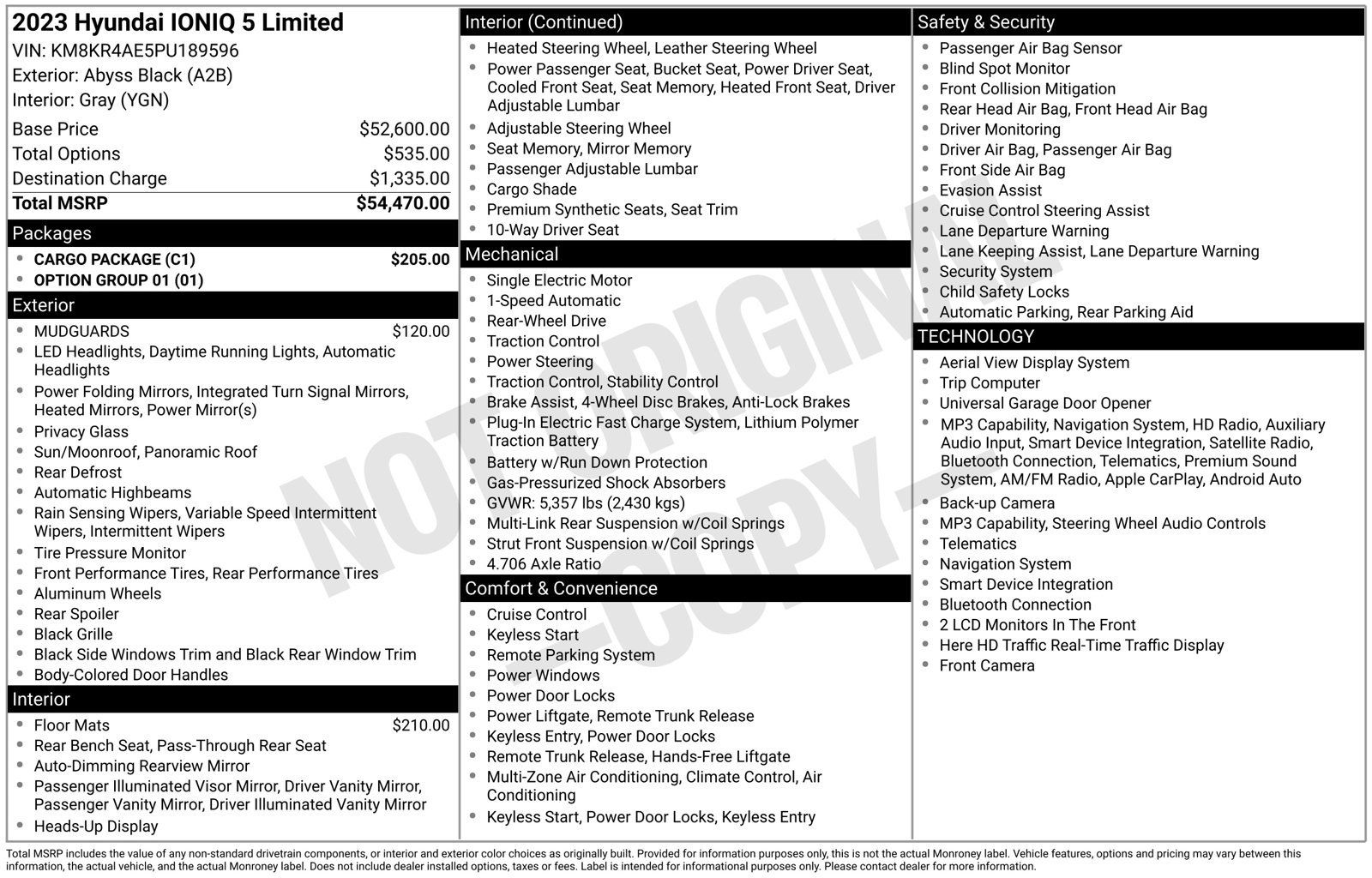 Used 2023 Hyundai Ioniq 5 Limited w/ Cargo Package RWD image 1
