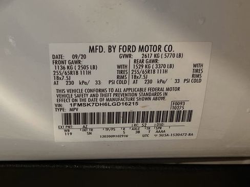 Used 2020 Ford Explorer XLT w/ Equipment Group 202A image 60