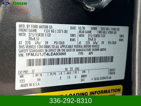 Used 2020 Ford Expedition XLT w/ Equipment Group 202A AWD/4WD image 13