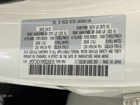Used 2021 MAZDA CX-9 Grand Touring FWD image 12
