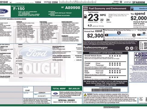 New 2025 Ford F150 Platinum w/ Equipment Group 702A High image 10