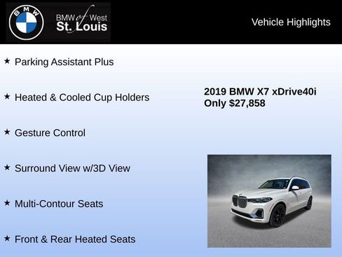Used 2019 BMW X7 xDrive40i w/ Premium Package AWD/4WD image 24