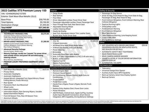 Certified 2022 Cadillac XT5 Premium Luxury w/ Technology Package AWD/4WD image 23