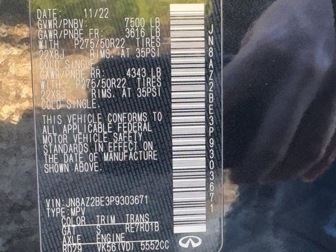 Used 2023 INFINITI QX80 Sensory w/ All-Season Package image 27