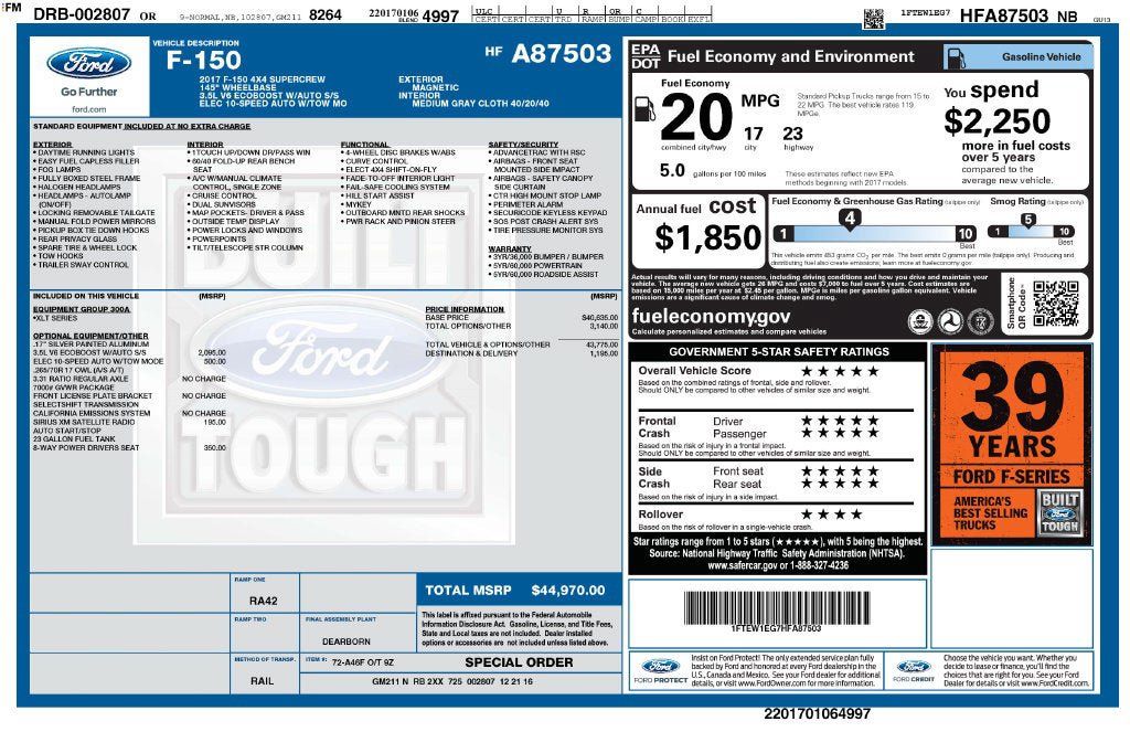 Used 2017 Ford F150 XLT AWD/4WD image 3