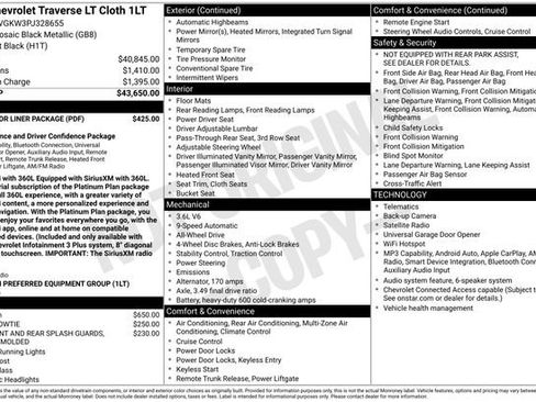 Used 2023 Chevrolet Traverse LT w/ LPO, Floor Liner Package AWD/4WD image 2