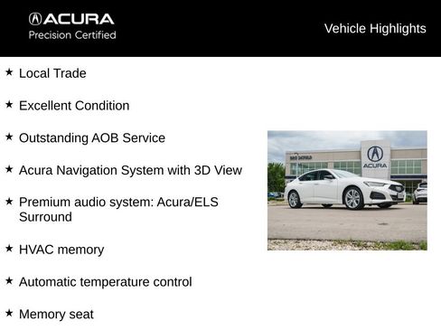 Certified 2023 Acura TLX w/ Technology Package FWD image 5