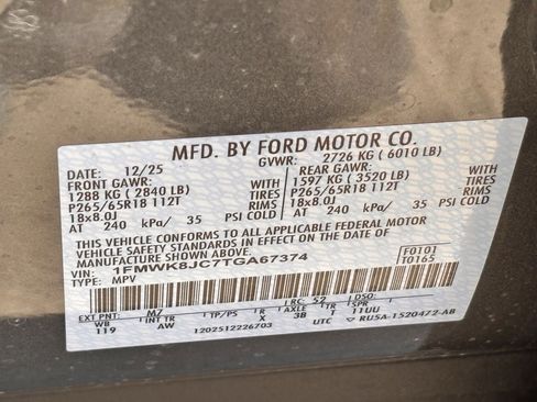 New 2026 Ford Explorer Tremor w/ Tremor Ultimate Package image 50