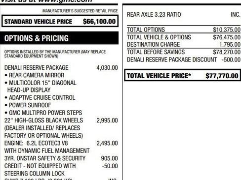 Certified 2022 GMC Sierra 1500 Denali w/ Denali Reserve Package AWD/4WD image 2